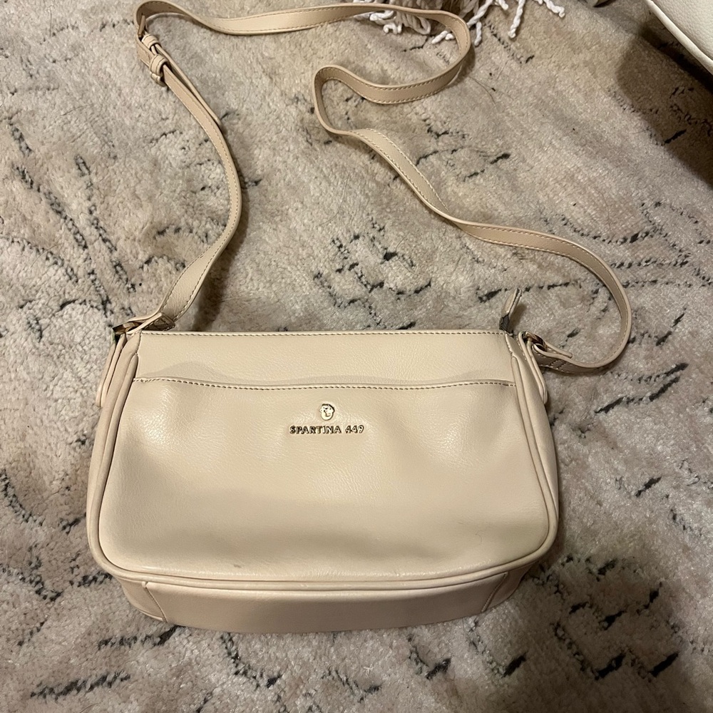 Spartina 449 Cream Minimalist Crossbody Bag